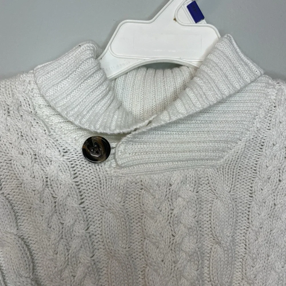 Gymboree Cable‎ Knit Sweater Shawl Collar Cream Size 2T